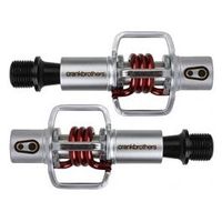 crank brothers pedales egg beater 1 plata - rojo