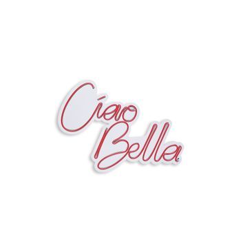 Iluminación Led Decorativa De Plástico Ciao Bella Rojo 32x45x2 Cm