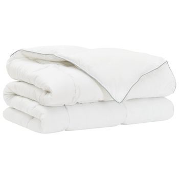 Edredón De Todo El Año Blanco 240 X 220 Cm Fibra De Bambú Vidaxl