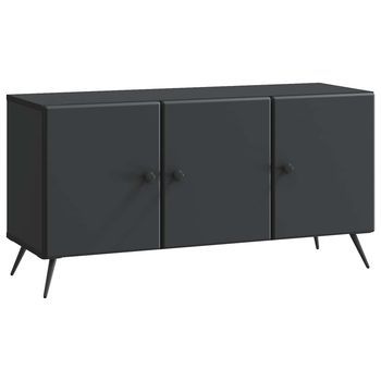 Mueble De Tv Negro 99 X 34,5 X 50 Cm Madera De Ingeniería Vidaxl