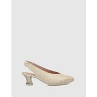 pitillos zapatos de tacon salon destalonado 11180 oro para mujer