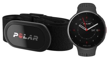 Reloj gps polar pacer pro gris carbono   cinturon de frecuencia cardiaca h10