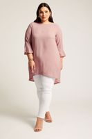 yours london tunica rosa con manga campana mujer curvy y tallas grandes yours london