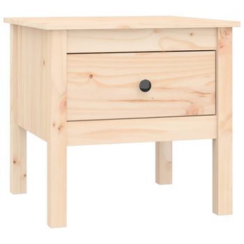 Mesa Auxiliar De Madera Maciza De Pino 50x50x49 Cm Vidaxl