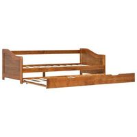 cama para adultos  estructura de sofa cama madera de pino marron miel 90x200 cm