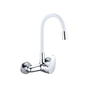 Monomando Fregadera Java Mural Goma Flexible Blanco