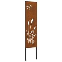 pantalla de privacidad para jardin calado oxidado 32 x 140 cm vidaxl