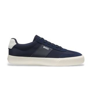 BOSS para hombre. 50563847 Zapatillas Aiden Tenn marino (44), Plano, Cordones, Casual