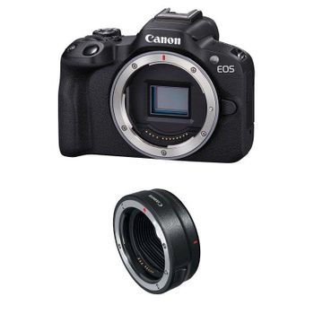 Cámara Mirrorless Canon EOS R50 24.2MP APS-C 4K WiFi Bluetooth + Anillo EF-EOS R