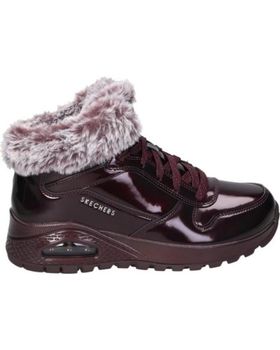 de SKECHERS BOTINES PLANOS UNO RUGGED MUJER BURDEOS ROJO