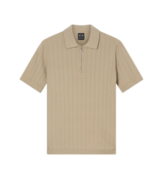 A|X Armani Exchange para hombre. XM002438AF22249U6229 Polo Knit Winter Twig beige (L), Casual, Algodón, Manga corta
