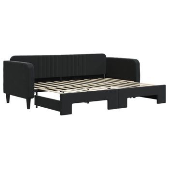 Sofá Cama | Cama Para Adultos Nido Terciopelo Negro 80x200 Cm