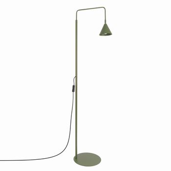Lámpara de pie verde oliva acero alt. 165 cm