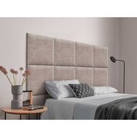 dhome cabecero tapizado compuesto de paneles autoadhesivos intercambiables serie luxury edition cama lujo dormitorio ethnic brown 95cm