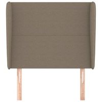cabecero cama mueble de dormitorio con orejas de tela 103 x 23 x 118128 cm gris topo m020003409