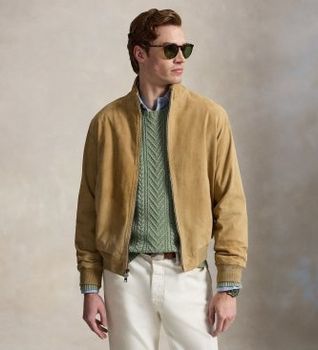 Polo Ralph Lauren para hombre. 710970579500 Chaqueta Charleton de ante beige (L), Casual