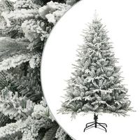 arbol de navidad artificial con nieve pvc y pe verde 150 cm vidaxl