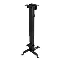 tooq soporte universal de techo para proyector - inclinable y giratorio - peso max 20kg - color negro