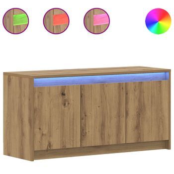 Mueble De Tv 100 X 34 X 50 Cm Roble Artisan Vidaxl