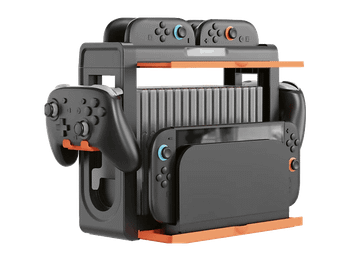 Base de carga - Nacon Dock'N Store Max, Para Nintendo Switch 2, Con ranuras almacenamiento para mandos y juegos, Negro