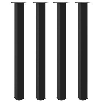 Patas Para Mesa De Centro 4 Uds | Patas De Muebles Acero Negro 110-112 Cm