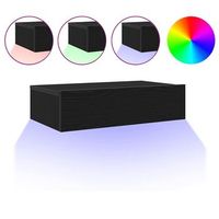 muebles de tv con luces led 2 unidades roble negro 60 x 35 x 155 cm vidaxl