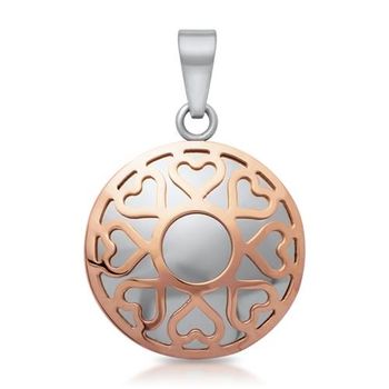 Colgante moderno acero inoxidable chapado en oro rosado