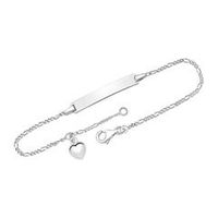 pulsera de plata 925 colgante corazon grabado