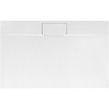 Plato De Ducha Rea Bazalt Long White 80x100