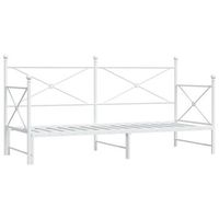 cama individual  cama para adulto  divan con nido sin colchon blanco 75x190 cm acero
