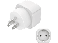 adaptador de viaje - hama eu-usa tipo b c 100 250 v 15 a blanco