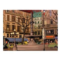 papel pintado 3d - walk through the french square 250x193 cm