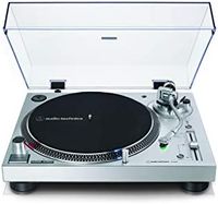 audio-technica at-lp120x tocadiscos de traccion directa plata manual
