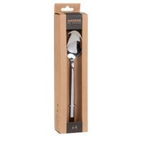 set de 4 cucharas de acero inoxidable plateado