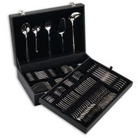 arcos cuberteria de 113 piezas en un maletin de regalo juego completo - monoblock de una pieza en acero inoxidable - color plata