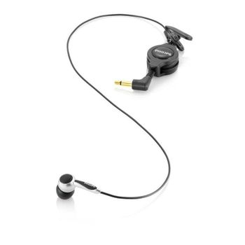 Auriculares Philips LFH9162/00 con cable, intrauditivos, para grabación de llamadas y música, negro y plata