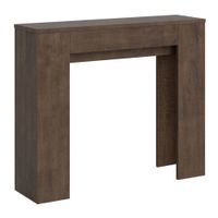 consola extensible 90x25181cm efecto madera nogal