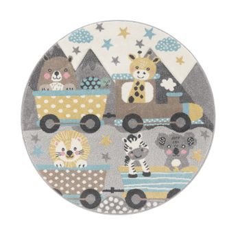 Alfombra infantil Elara beige 120 cm redondo