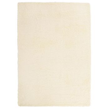 Alfombra Peluda De Pelo Largo Navarra Crema 240x340cm Poliéster Vidaxl