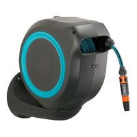 enrollador automatico de pared gardena rollup m 20m azul