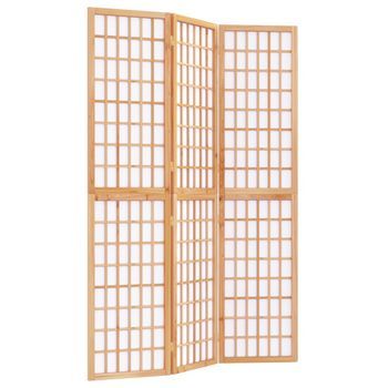 Biombo Plegable Con 3 Paneles Estilo Japonés 120x170 Cm Vidaxl