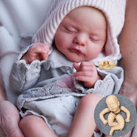 kit de bebe reborn en blanco de 18-19 pulgadas sam sin pintar sin terminar piezas de moldes para munecas reborn kit de vinilo con cuerpo de tela