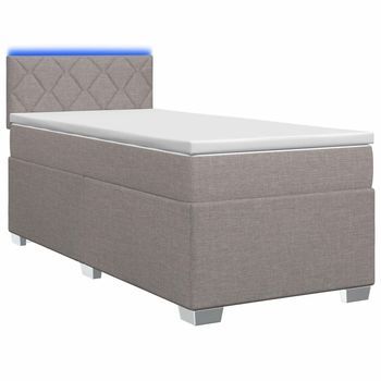 Cama Tapizada 200x100x88 Cm Tejido - Taupe