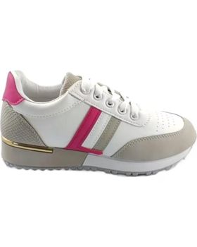 de TIMBOS ZAPATOS 127496 COLOR GRIS-FUCSIA MATERIAL POLIPIEL ZAPATILLA MORADO