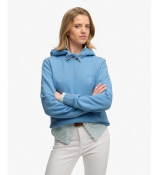 Superdry para mujer. W2012667A Sudadera Essential Logo azul (S), Casual, Algodón