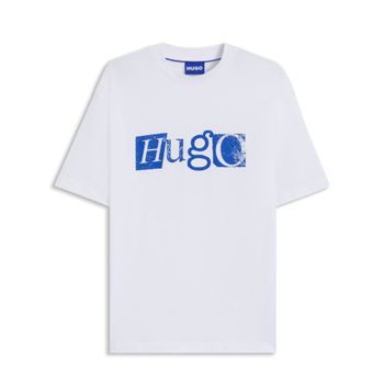 Hugo Blue Camiseta de punto de algodón 50543485-100