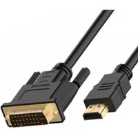 fgns cable dvi a hdmi de 2 m bidireccional hdmi macho a dvi macho 241 cable adaptador soporte 1080p full hd compatible para laptop monitor tv ps4 roku xbox one ordenador portatil blue-ray