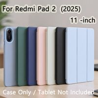 funda para xiaomi redmi pad 2 2025 funda inteligente con tapa de cuero pu de 11 pulgadas funda con soporte magnetico carcasa trasera de silicona suave