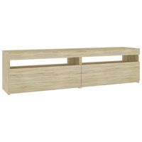 muebles de tv con luces led 2 unidades roble sonoma 75x35x40 cm vidaxl