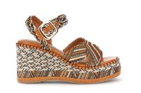 sandalias de tela gilda con cuna envuelta tan combo 40